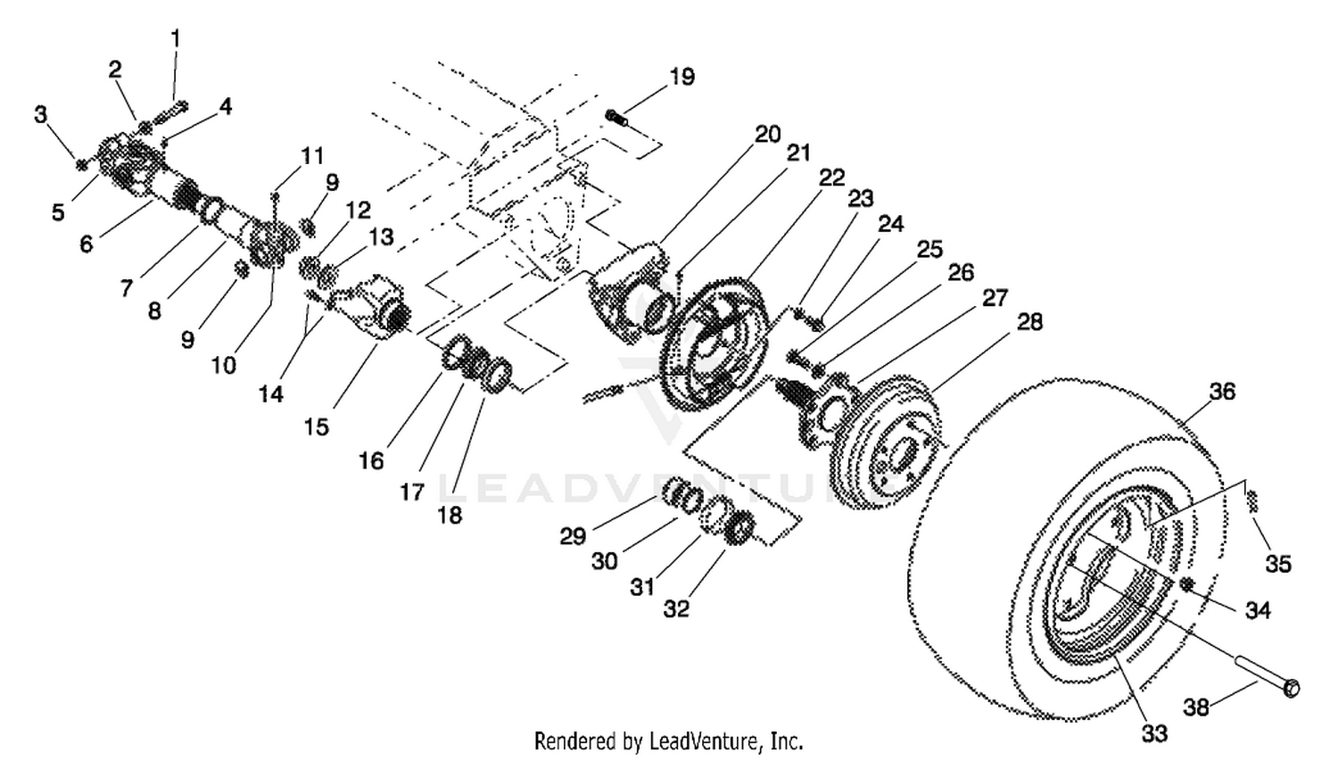 REAR AXLE ASM