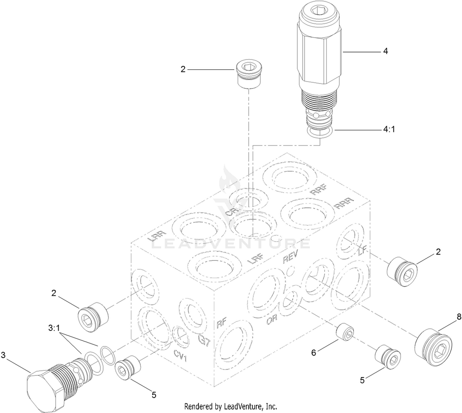 Four Wheel Drive Manifold Assembly No. 108-1825