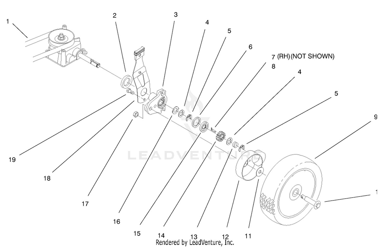 Gearcase  Wheel Assembly