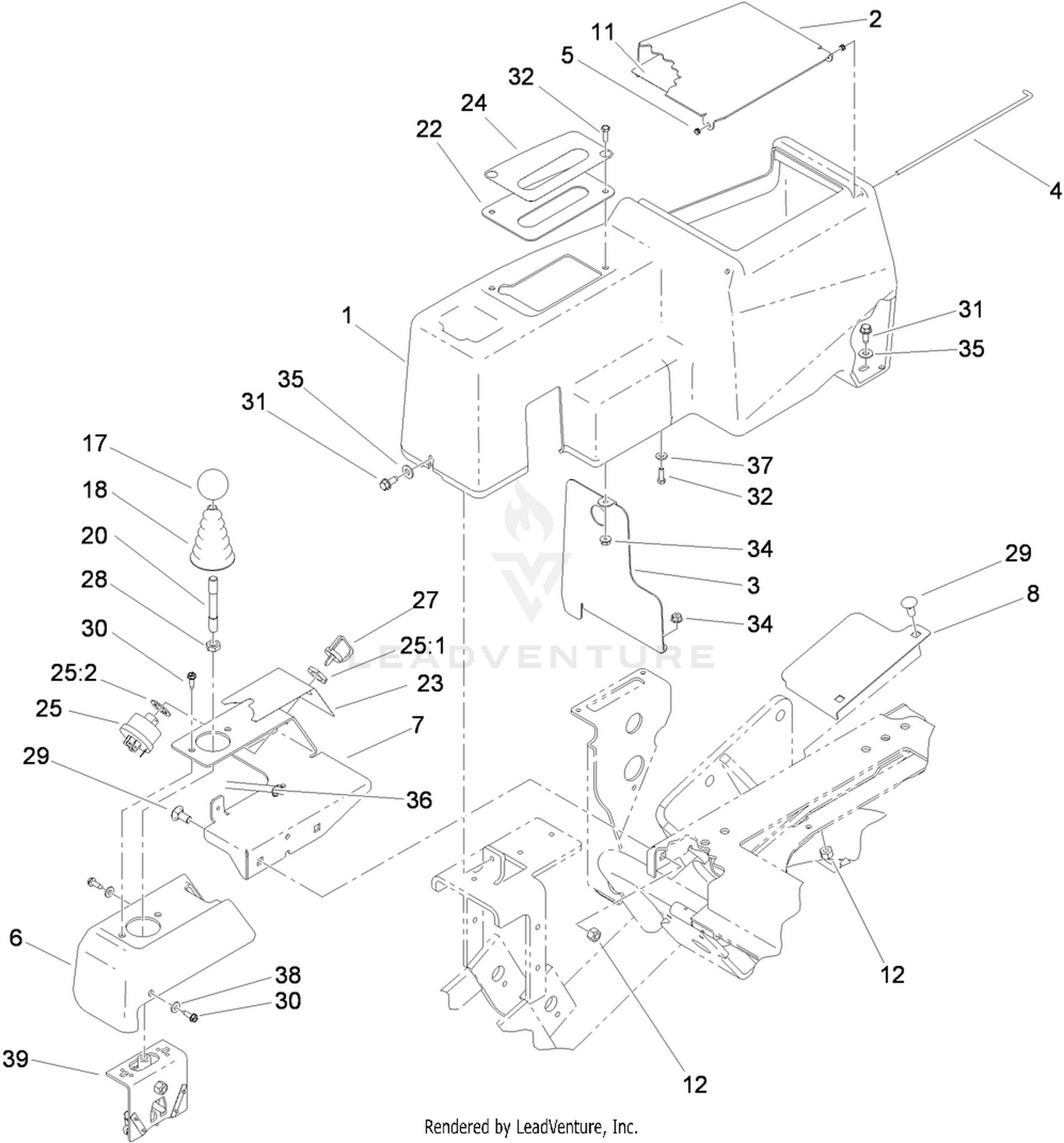 Joystick and Console Assembly