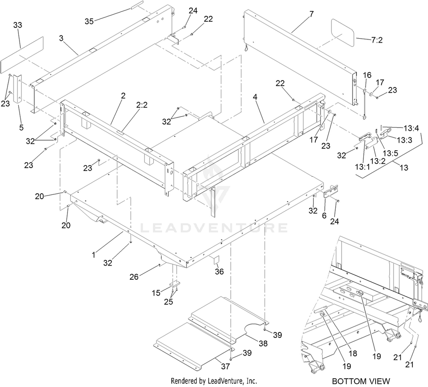 Full Bed and Side Panel Assembly