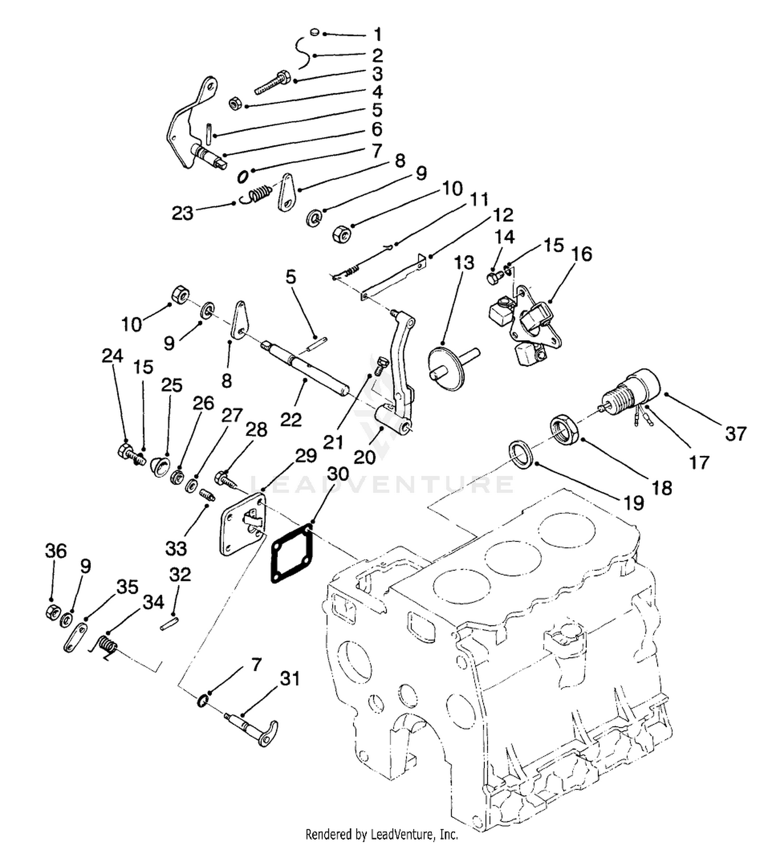 Engine Assembly (continued) (used On Serial No. 50001-60267)