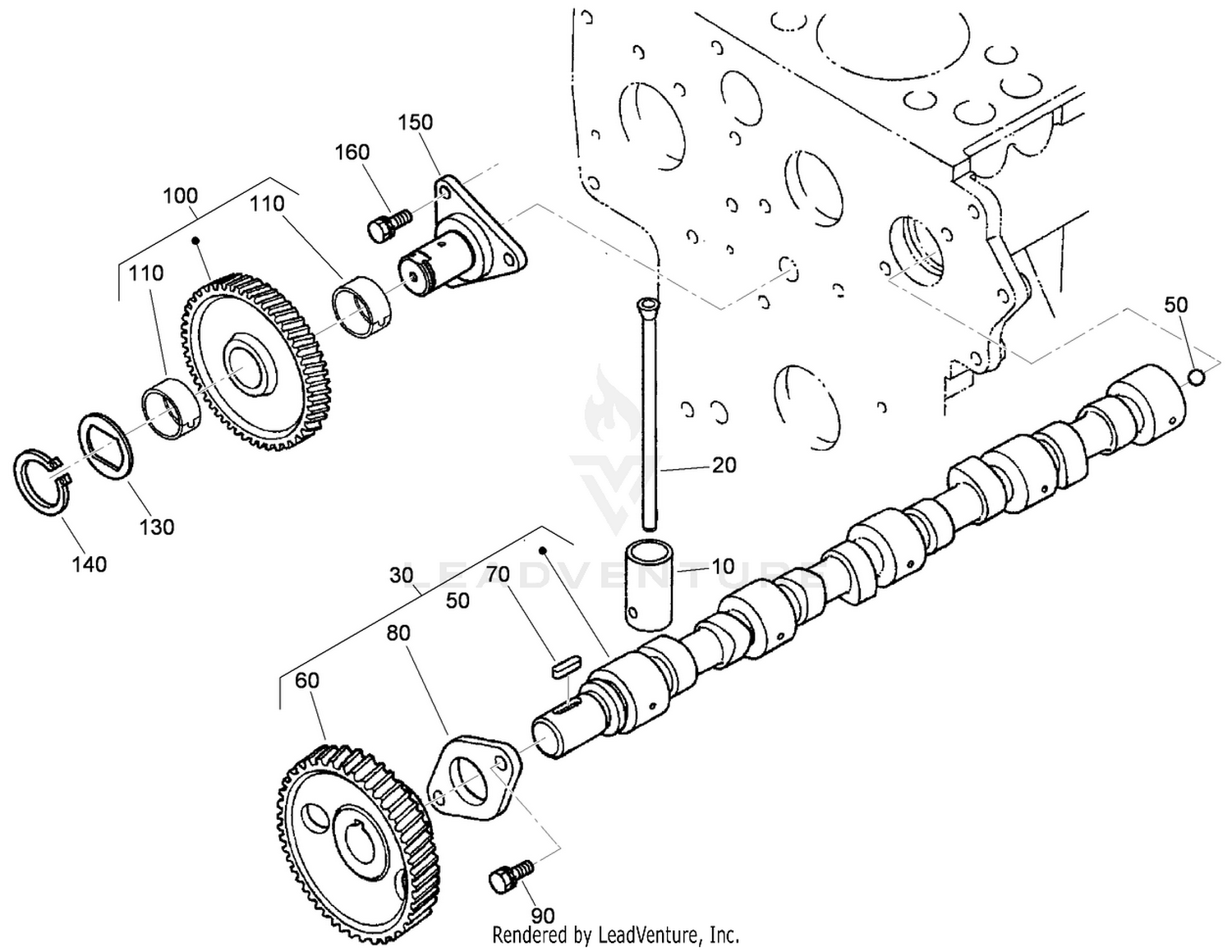 Cam Shaft and Idle Gear Assembly