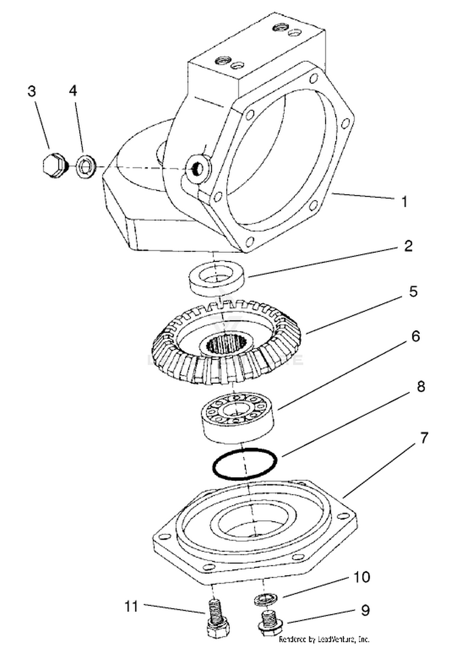 Rear Axle Assembly No. 98-3925 (continued) Axle Case Assembly