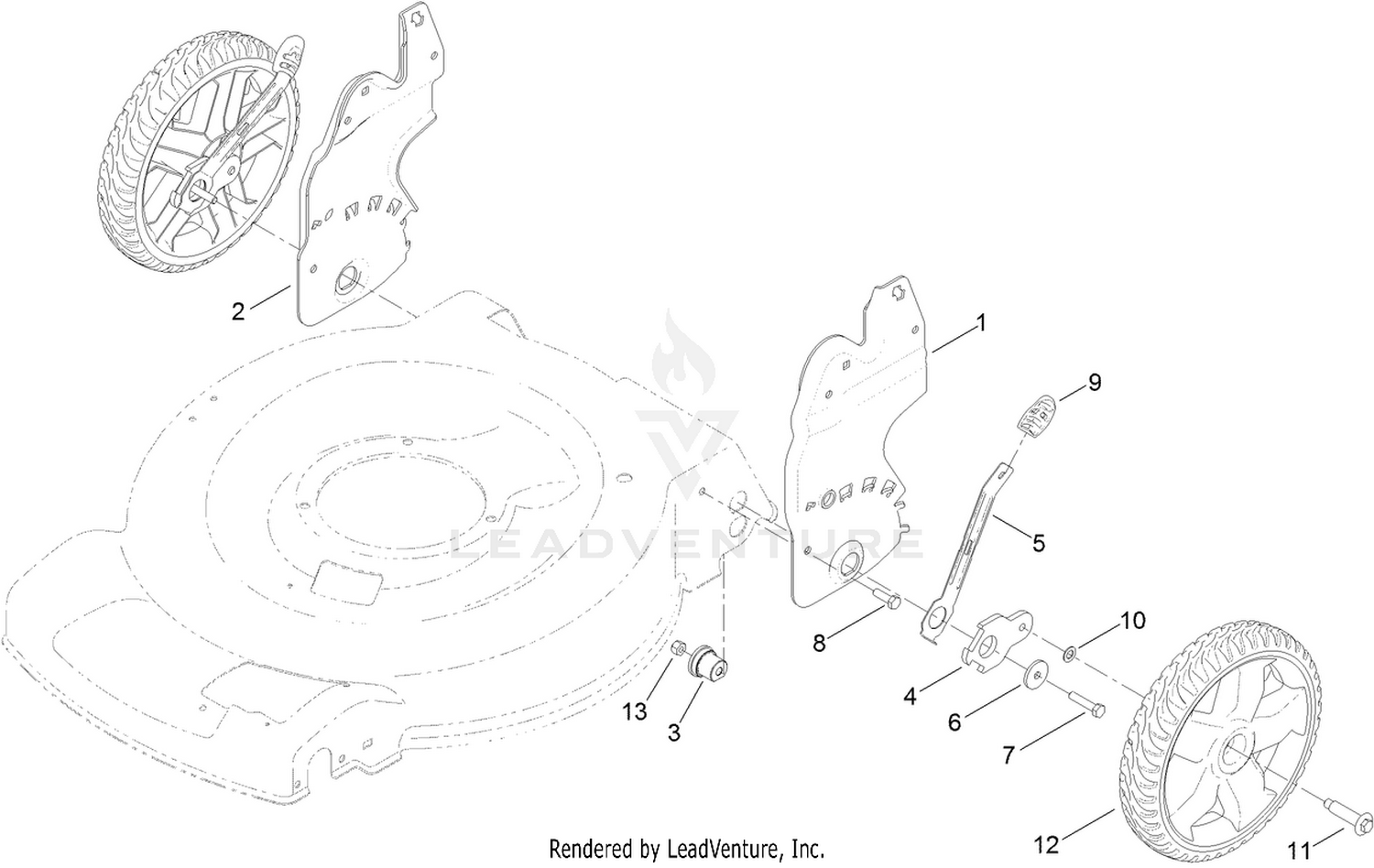 Height-of-Cut and Rear Wheel Assembly