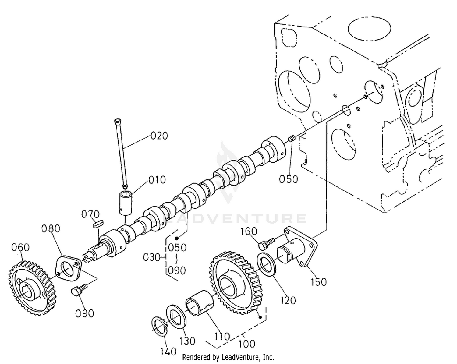 Camshaft and Idle Gear Shaft Assembly