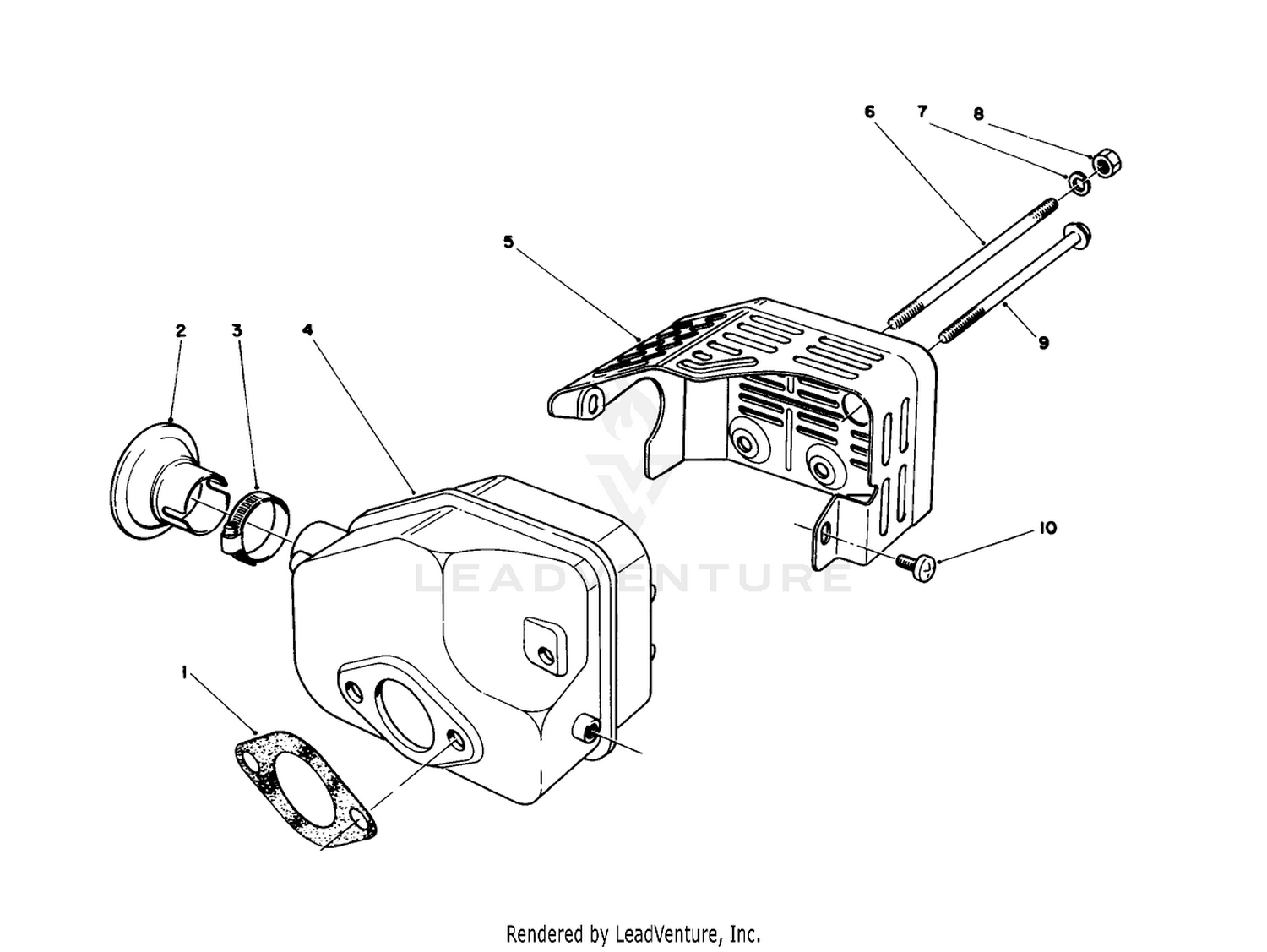 Muffler Assembly (model No. 47pn2-1)