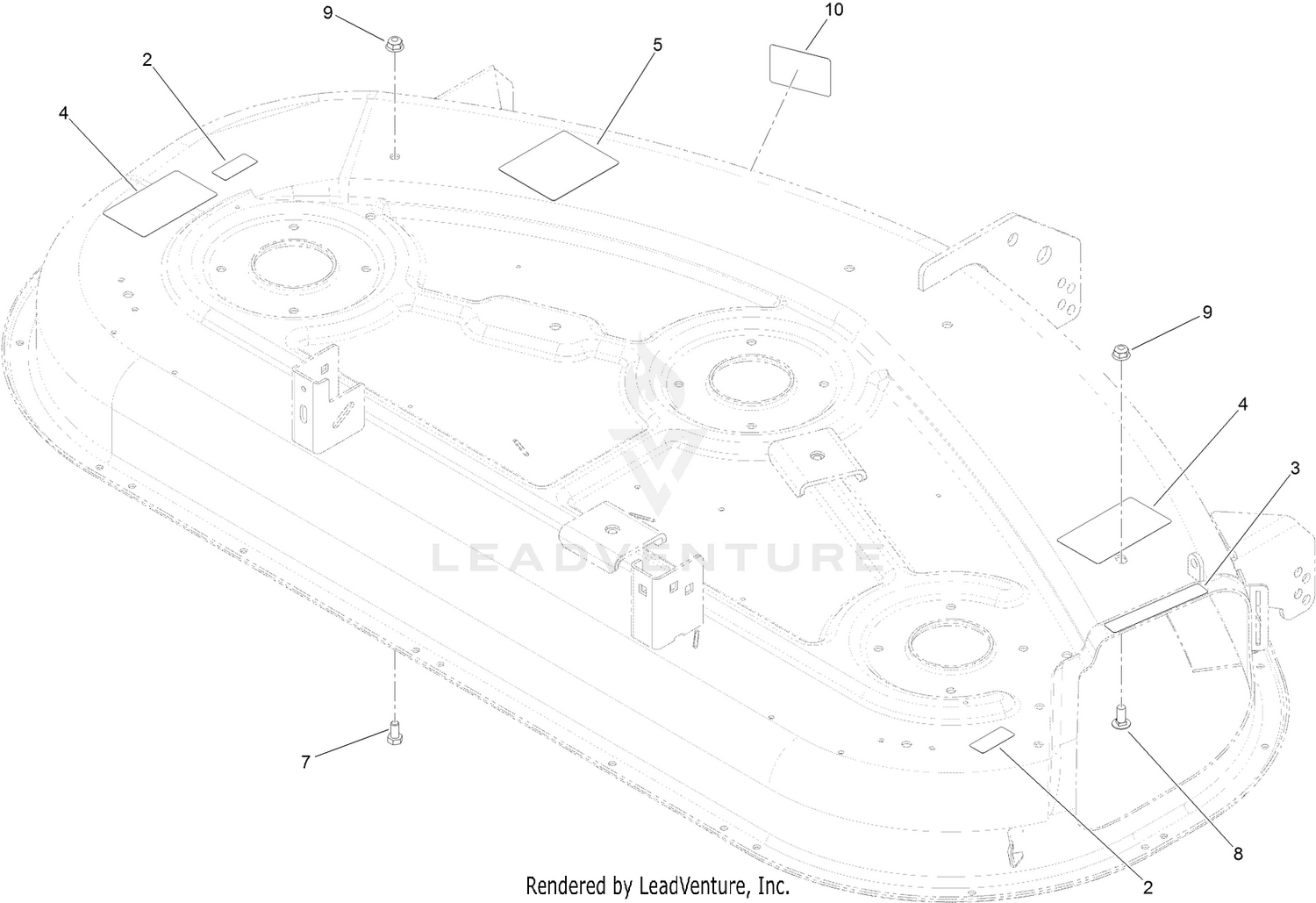 54 Inch Deck Decal Assembly No. 130-7004