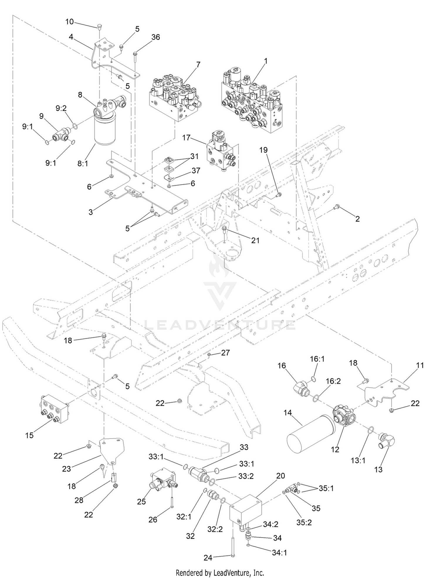 Hydraulic Valve Mounting Assembly