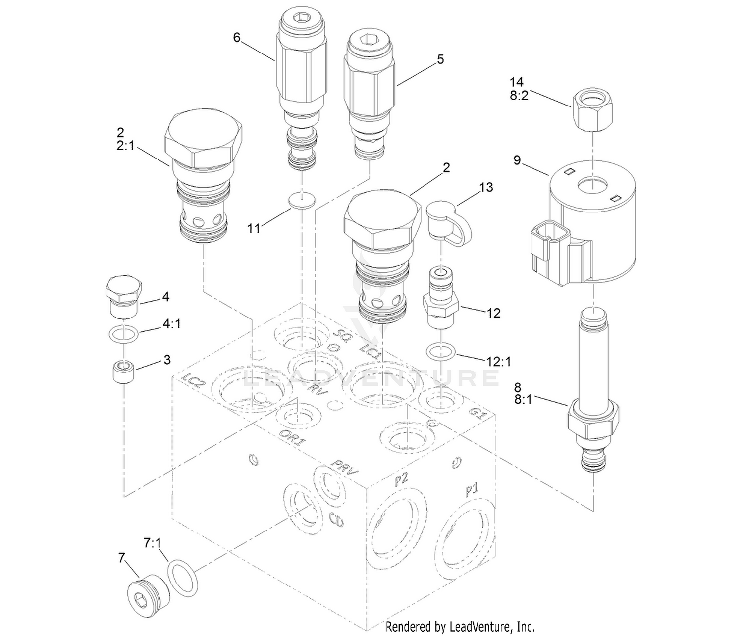 Hydraulic Manifold Assembly No. 132-1395
