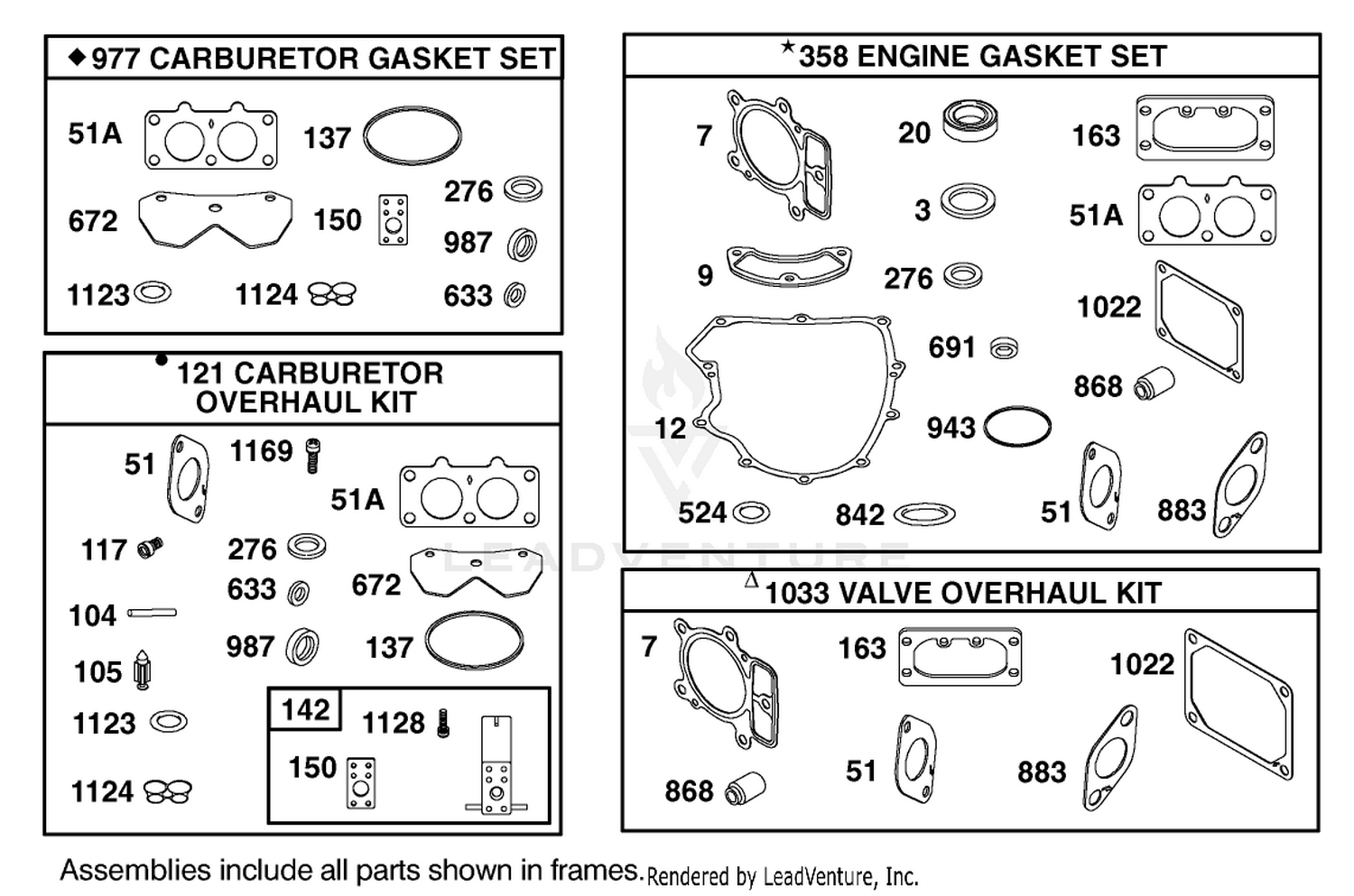 Carburetor Overhaul Kit Assembly Engine Briggs and Stratton Model 406777-0157-E1