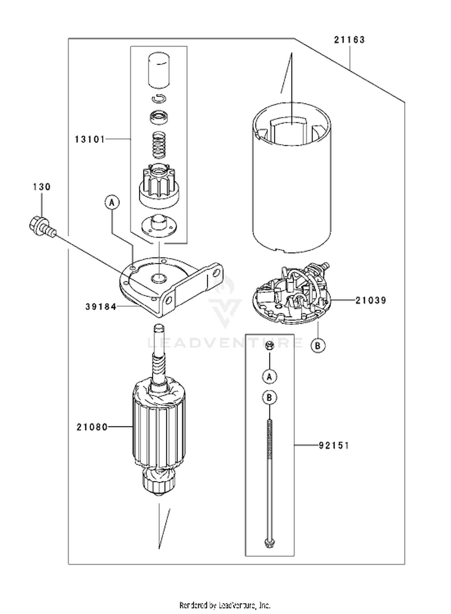 Starter Assembly Kawasaki FH541V-AS04