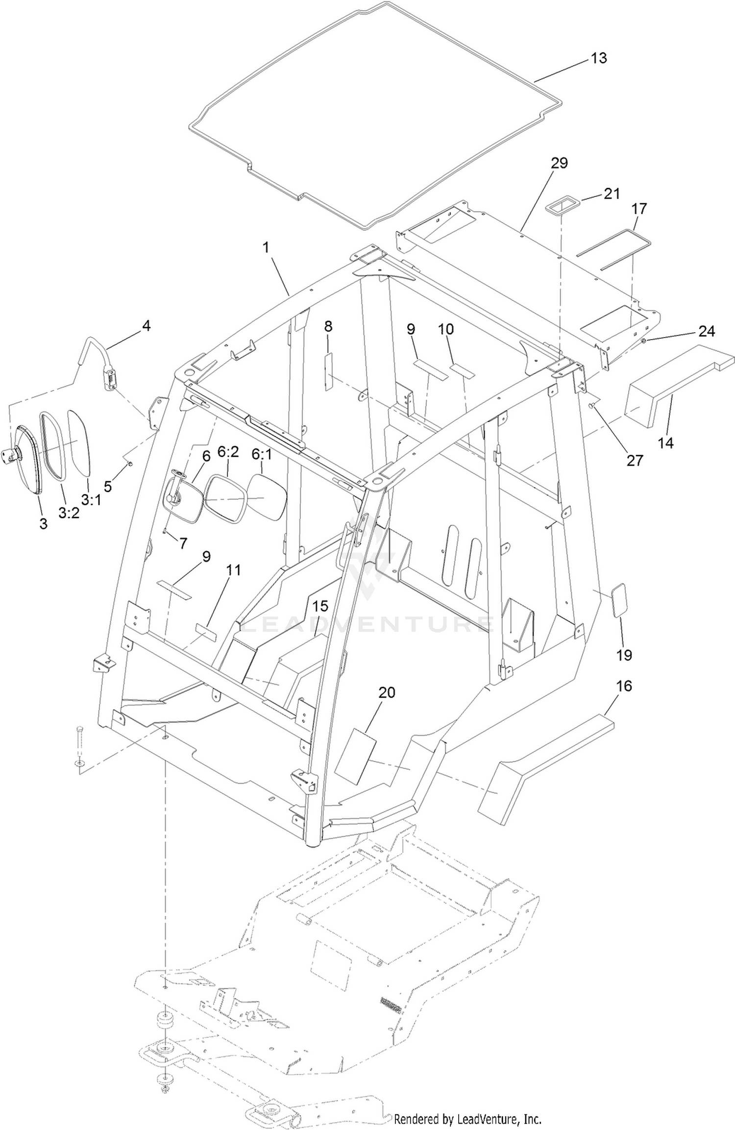 Frame, Mount and Seal Assembly