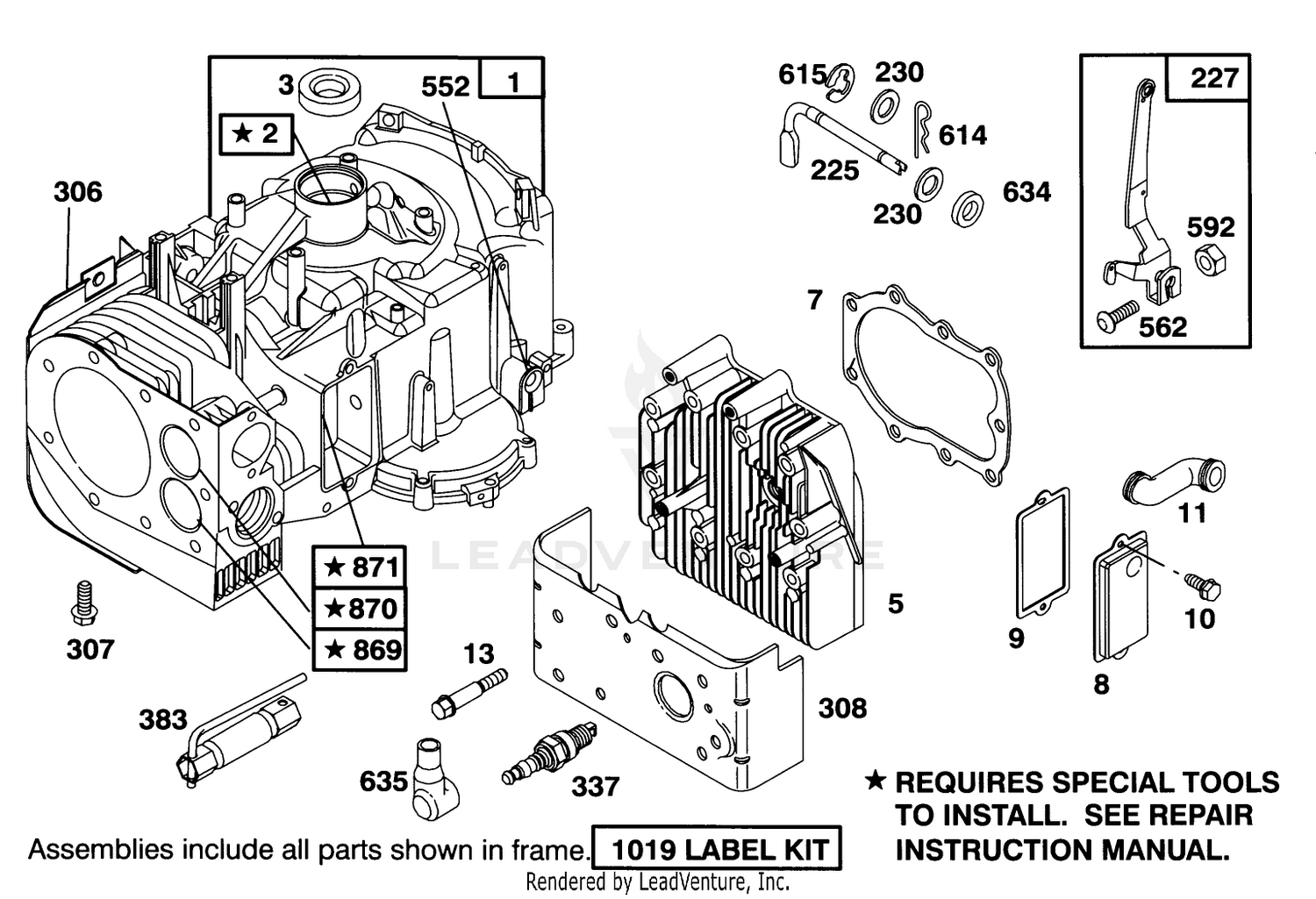 Engine Briggs  Stratton Model 254707-0128-01