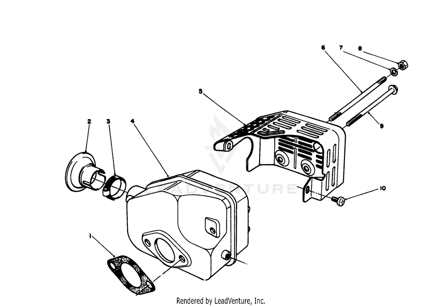 Muffler Assembly (engine No. 47pm1-2)