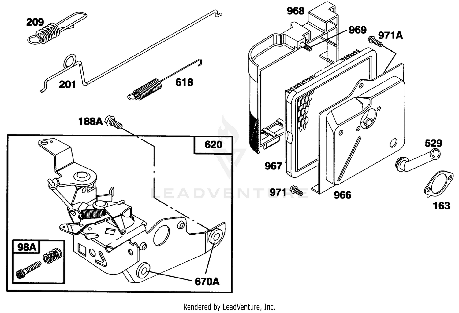 Engine Briggs  Stratton Model 124707-3185-01 4