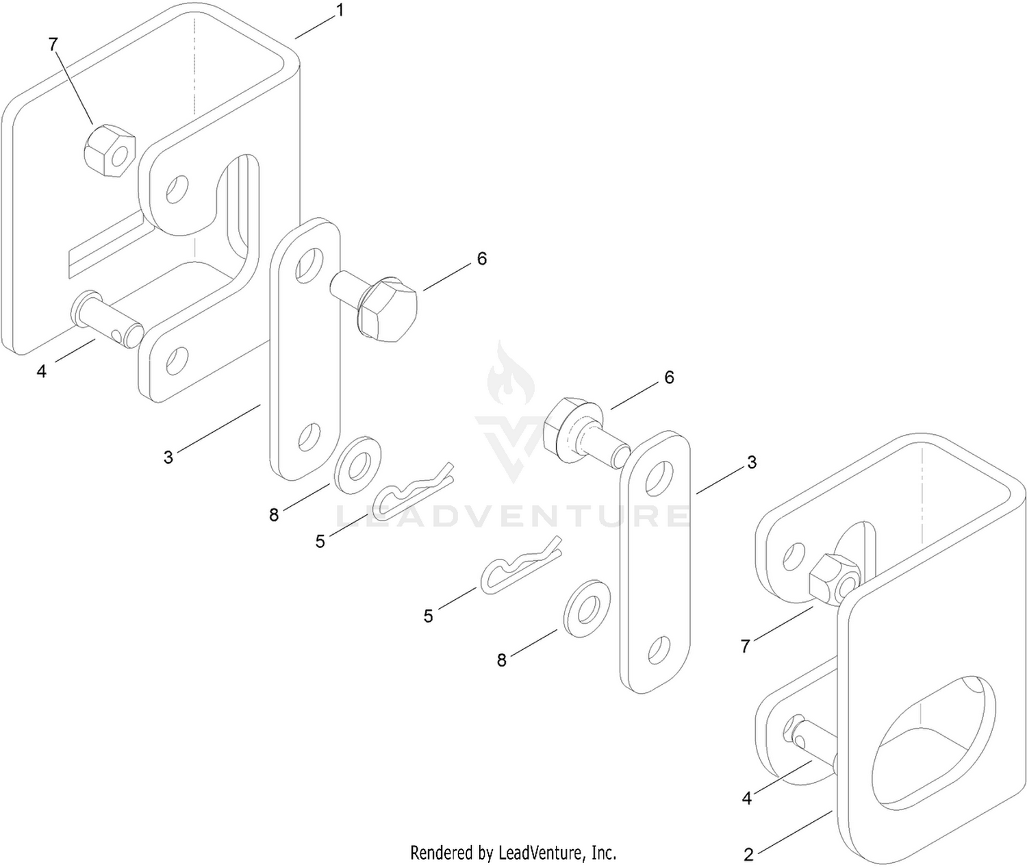 Hanger Bracket Upgrade Kit Assembly No. 121-4016