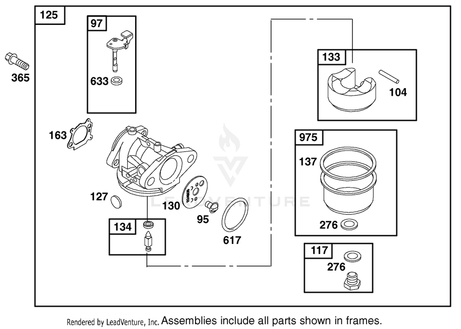 Carburetor Overhaul Kit Assembly Briggs And Stratton Model 12f802-1770-B1