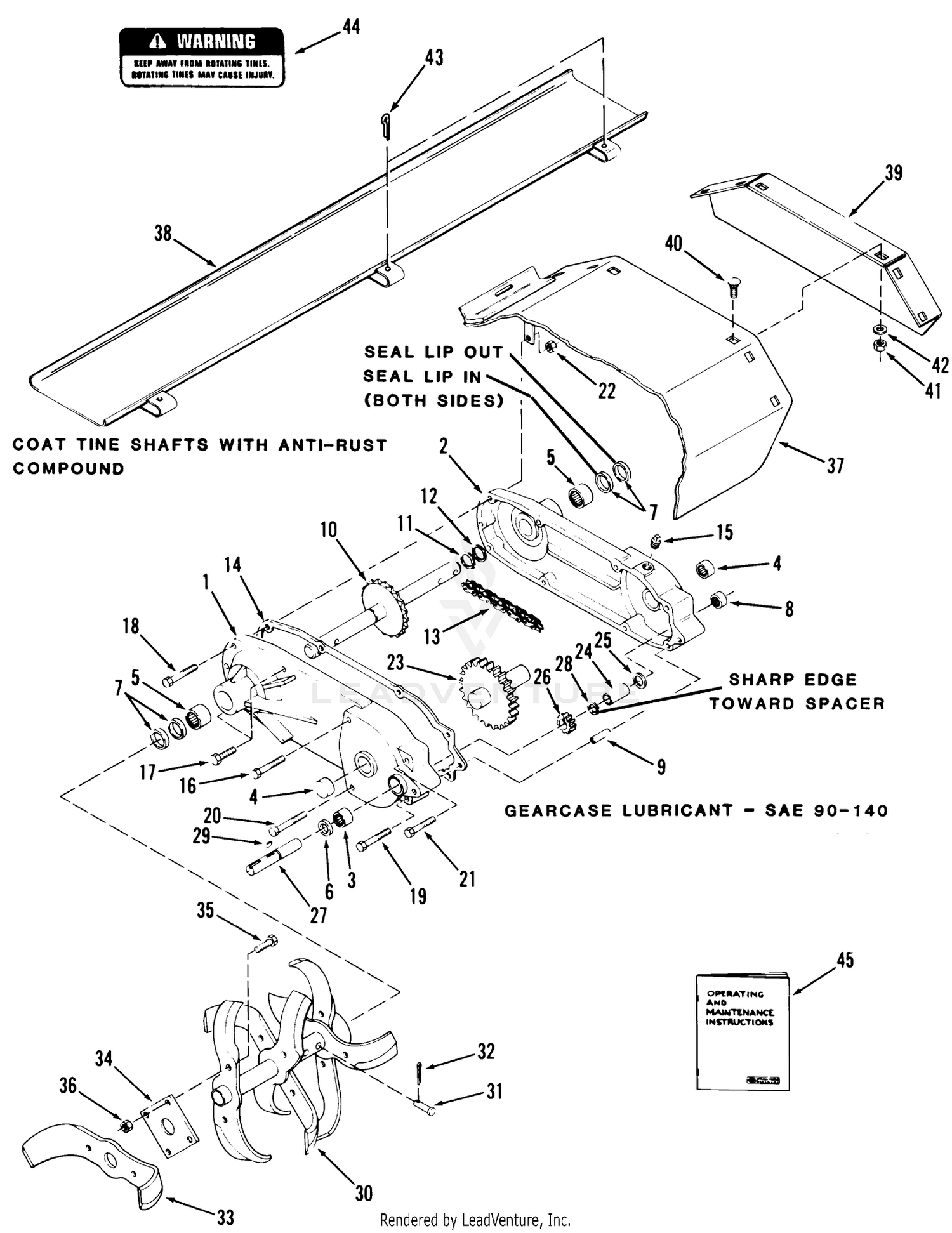 Tiller-36 In. (92 Cm) Vehicle Identification Number 07-36tl03