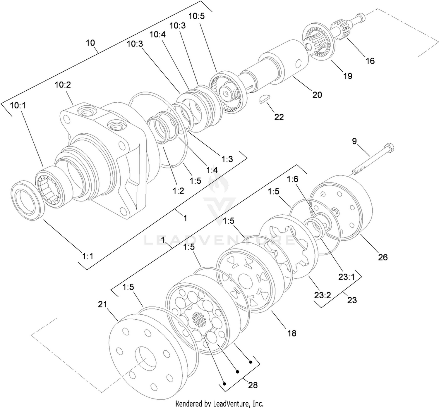 Hydraulic Motor Assembly No. 75-9831
