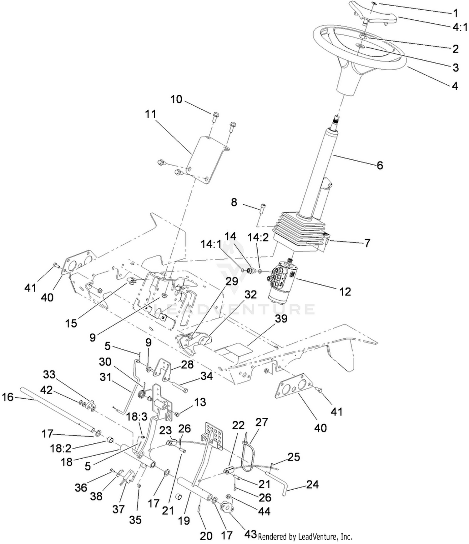 Steering and Brake Control Assembly