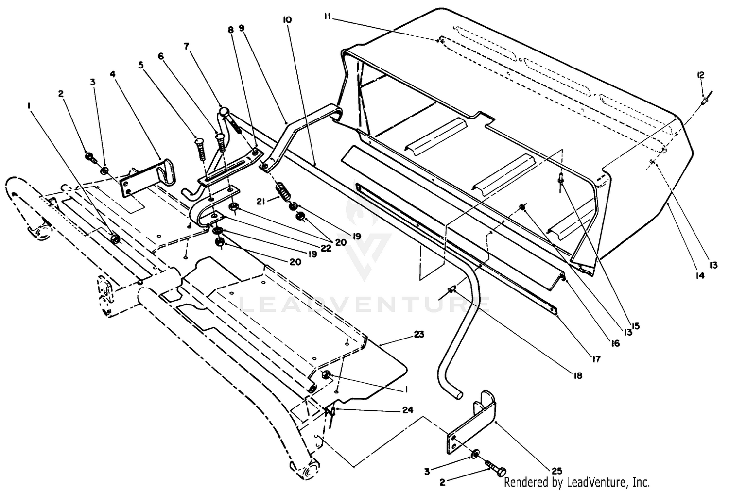 Grass Collection System Model 03433 (opt.)(cont.)(rear Cutting Unit Basket Assembly)