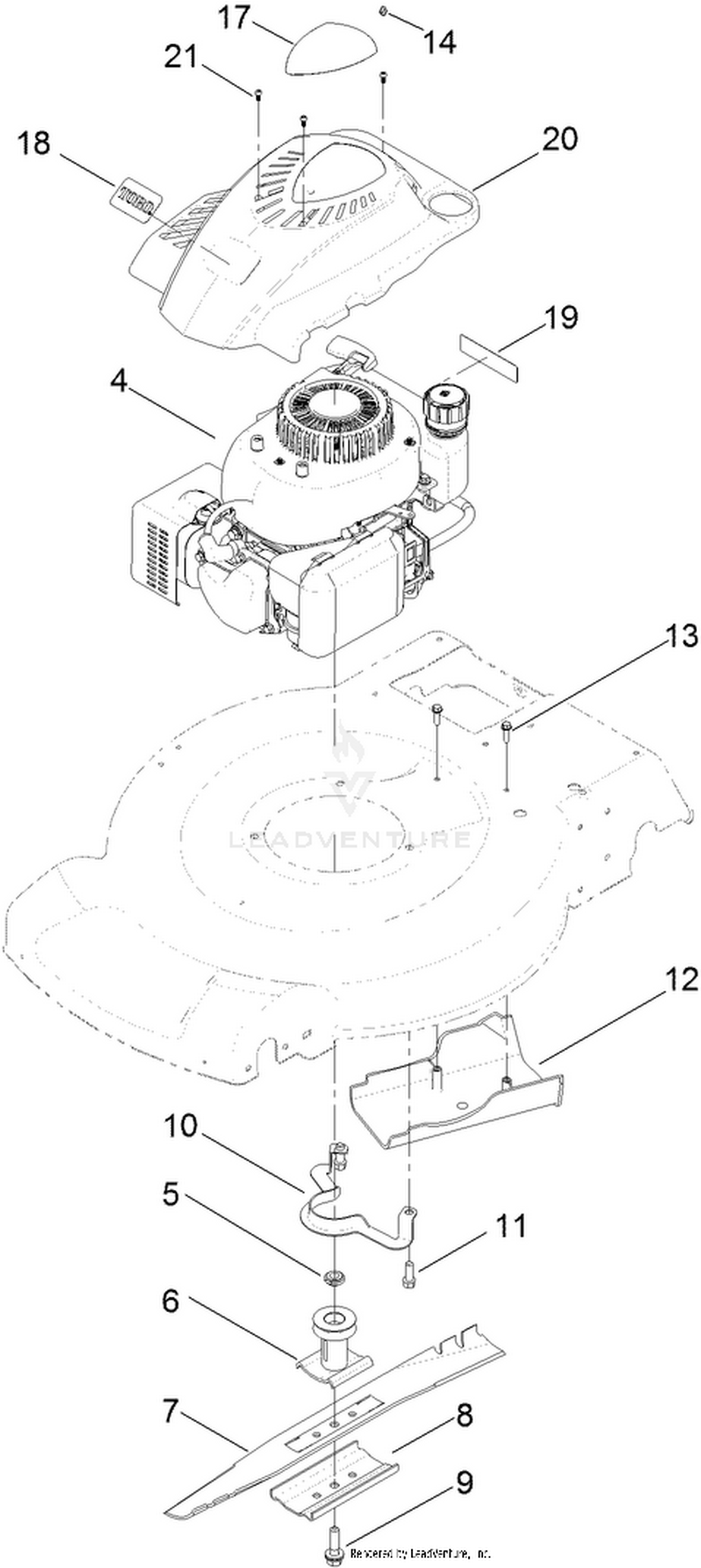 Engine and Blade Assembly
