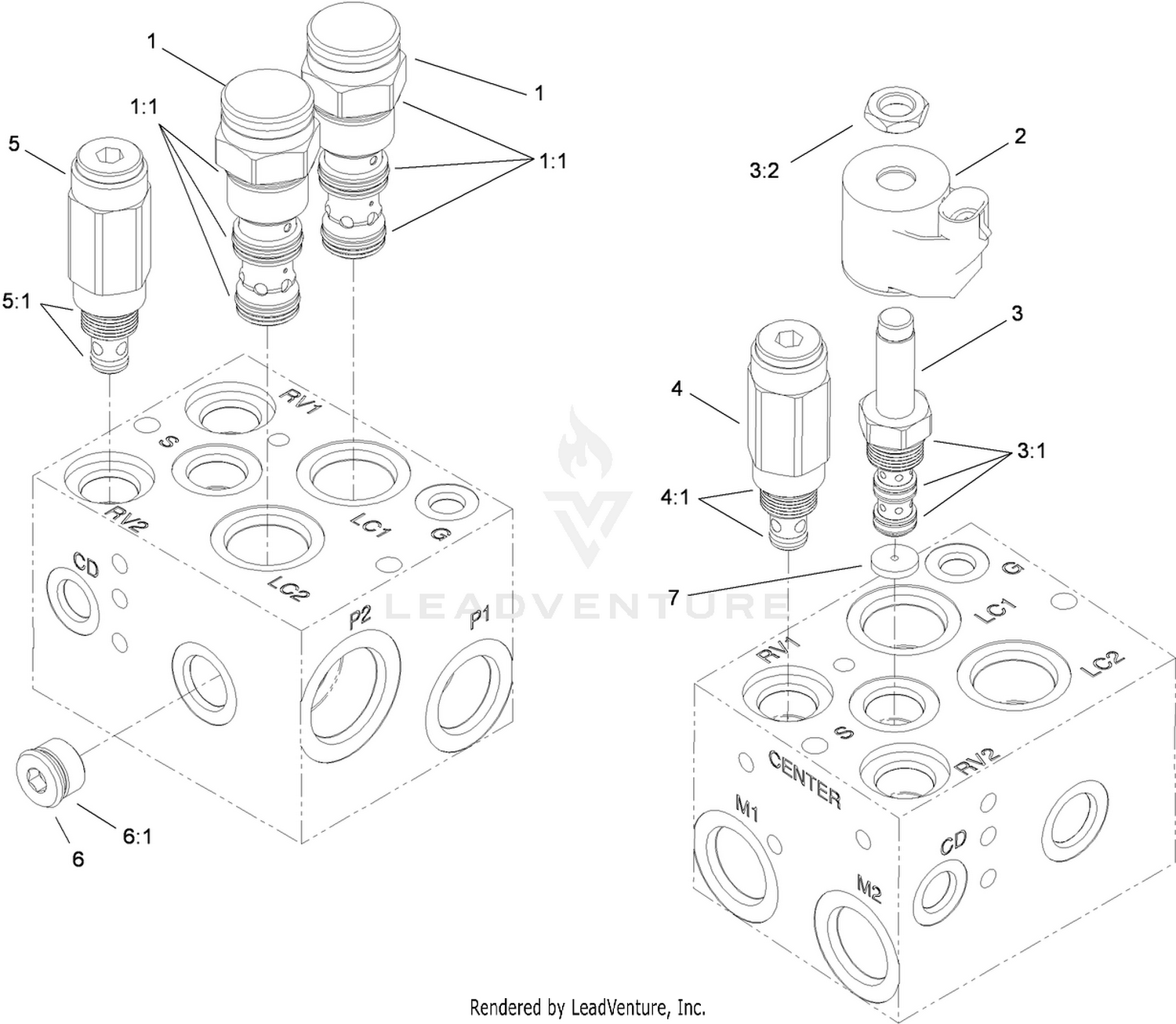 Hydraulic PTO Manifold Assembly No. 117-1110