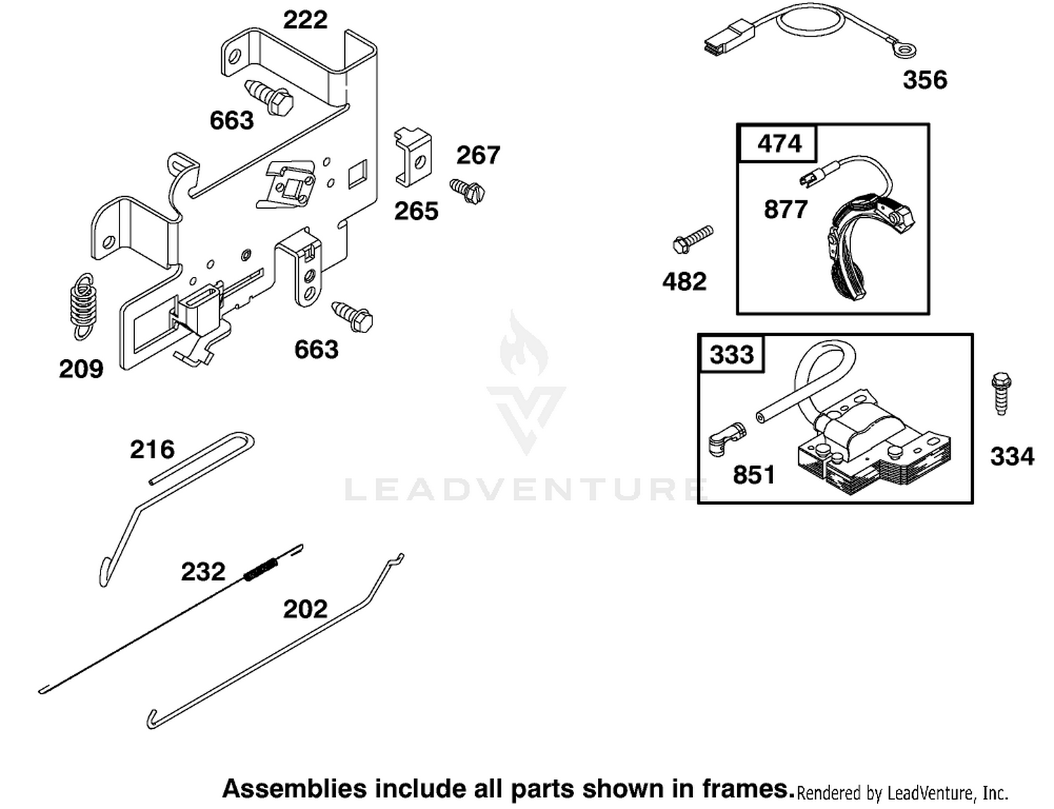 Engine Briggs  Stratton Model 195707-0421-E1 5