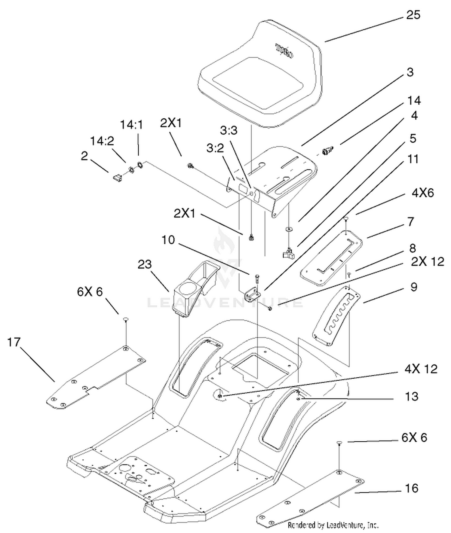 Rear Body And Seat Assembly