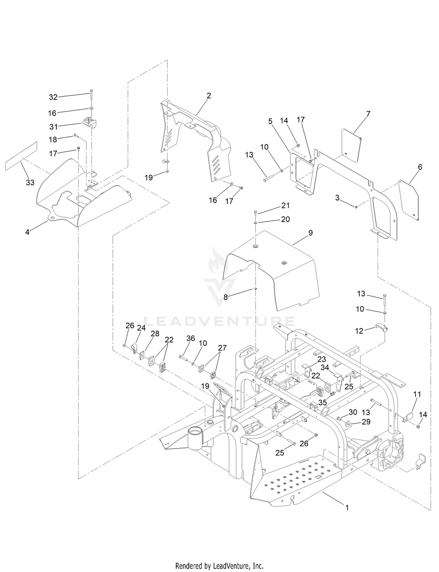 Frame and Shroud Assembly