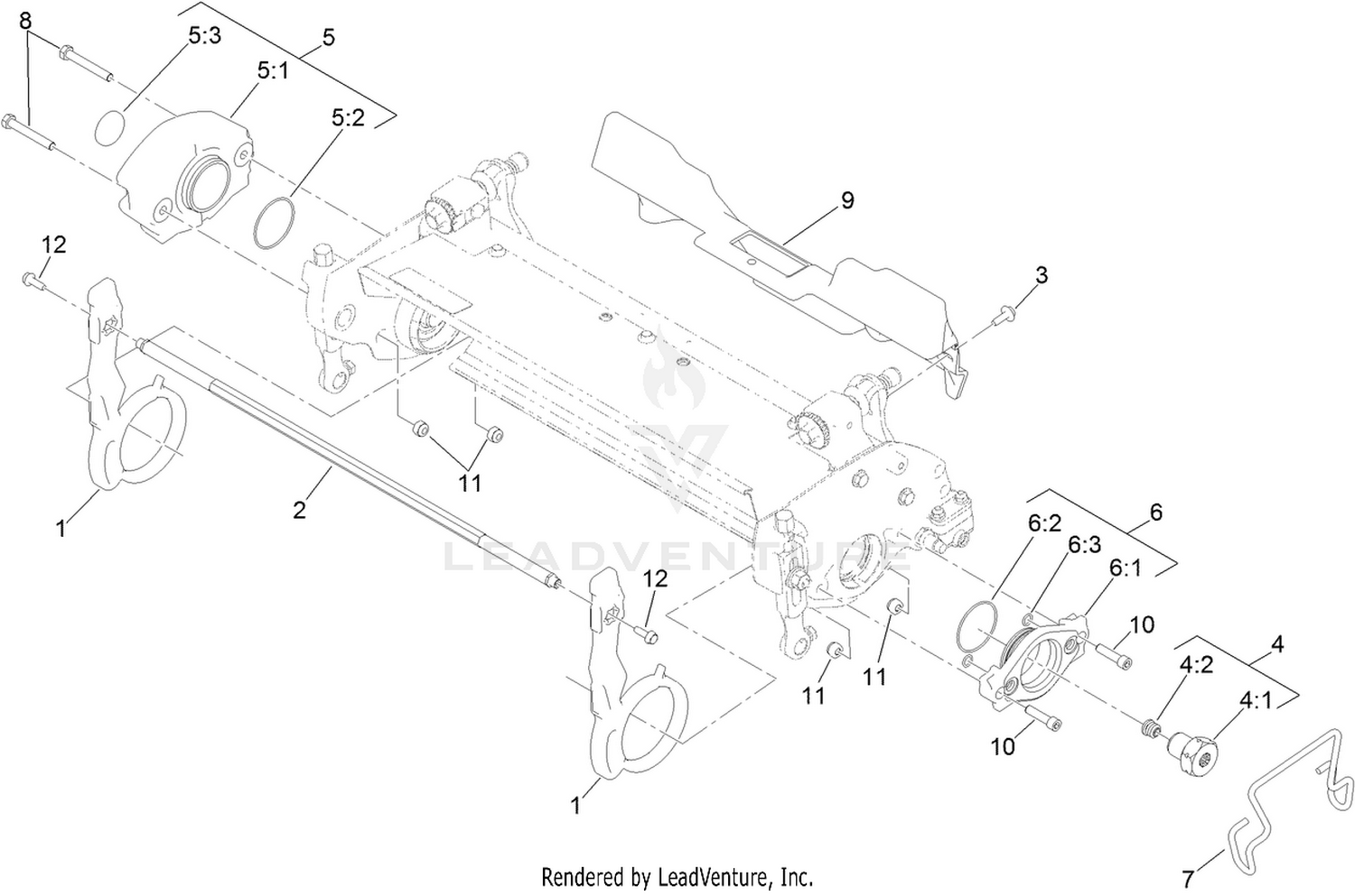 Pitch Arm and Weight Assembly
