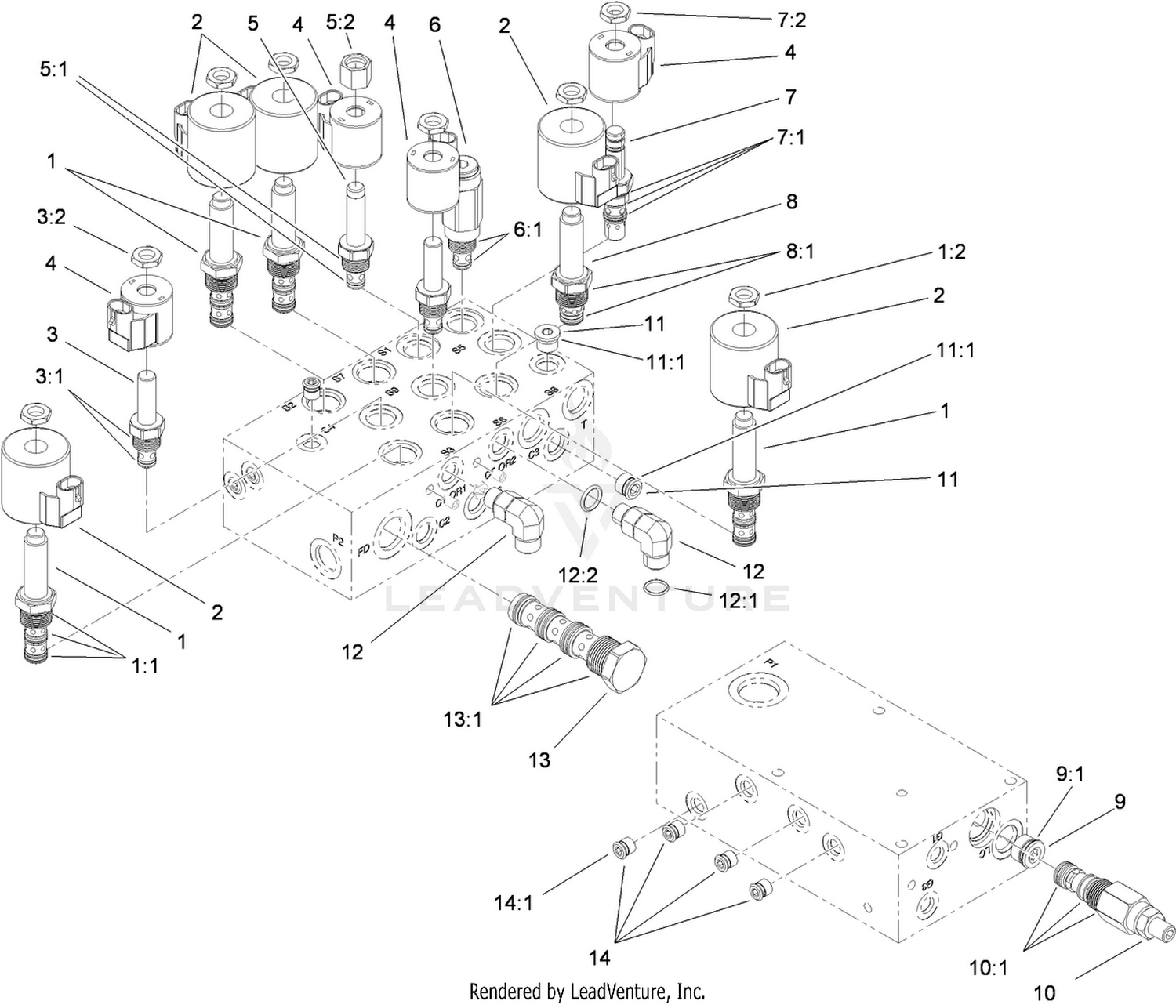 Hydraulic Lift Manifold Assembly No. 110-6064