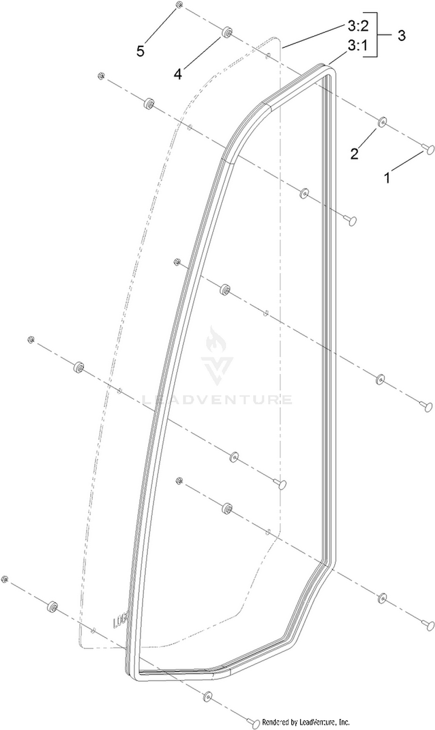 Left-Front Window Assembly