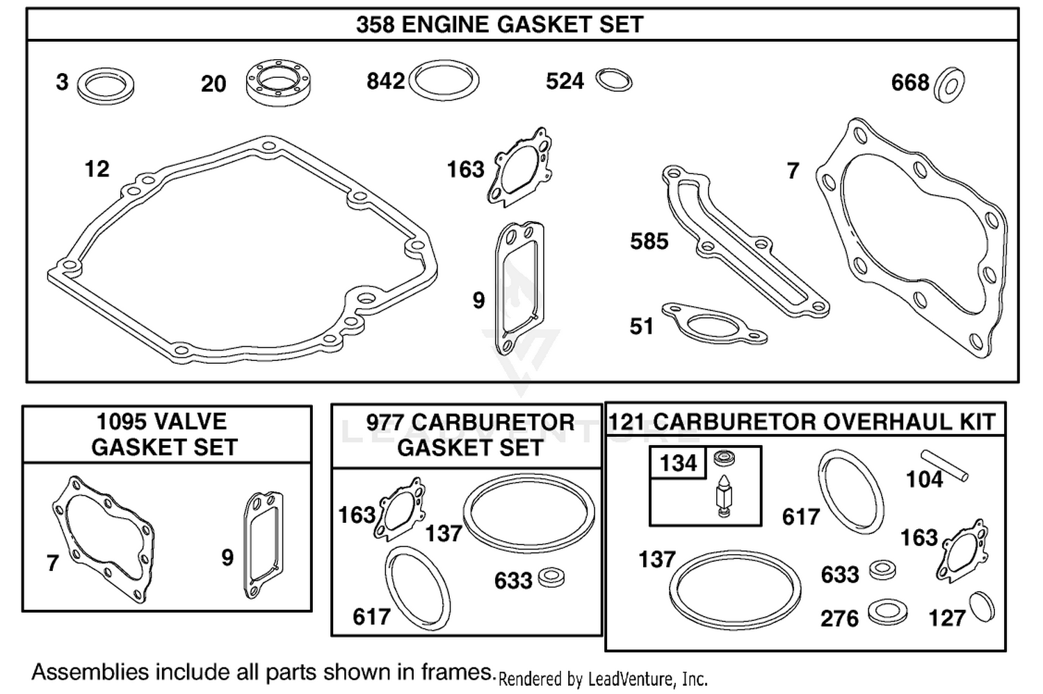 Gasket Kits Briggs And Stratton Model 12j805-2370-B1
