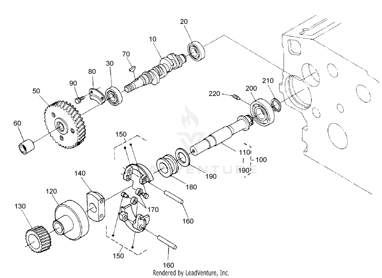 Fuel Camshaft and Governor Shaft Assembly