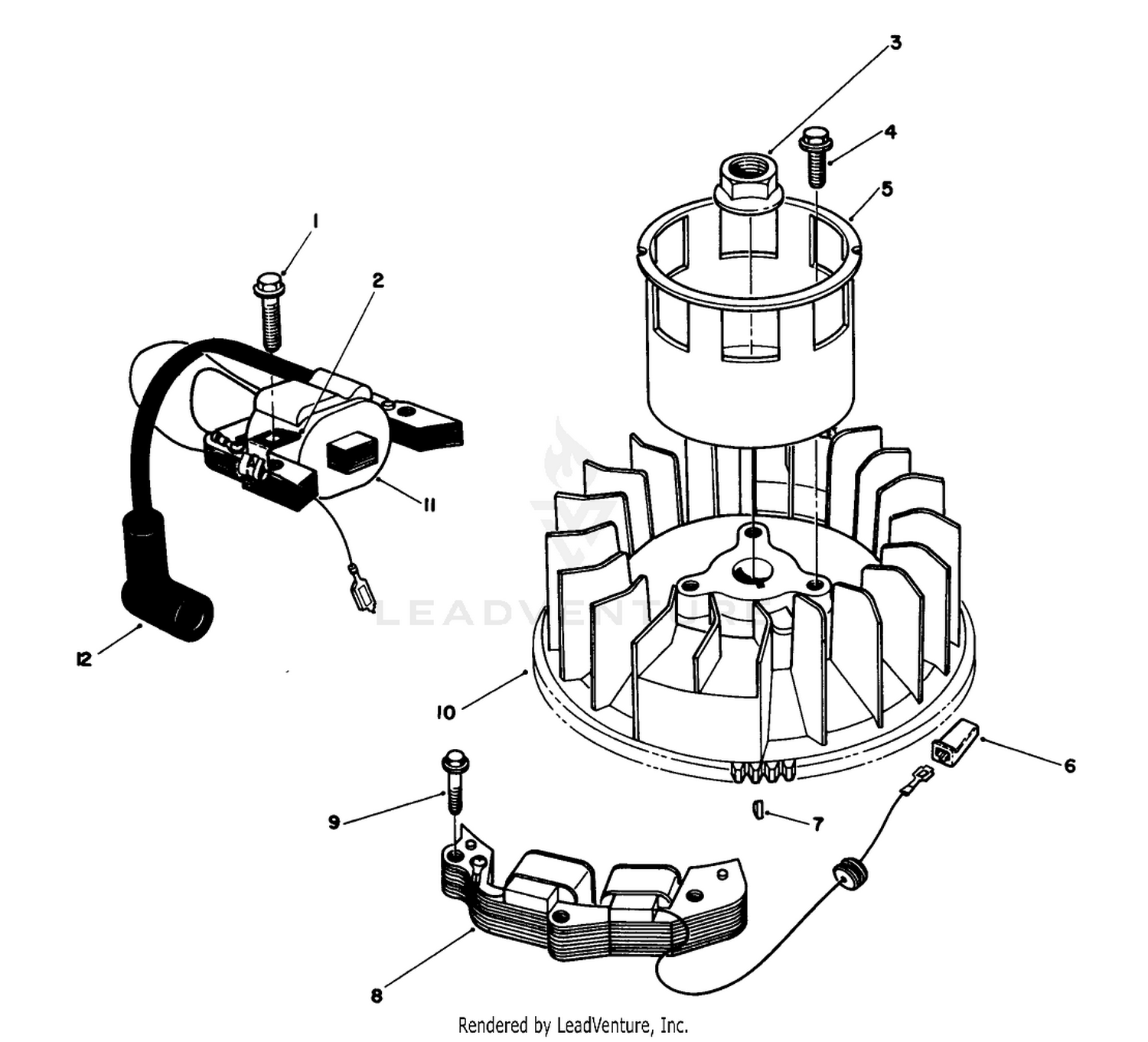 Magneto  Flywheel Assembly (engine No. Vmj8)