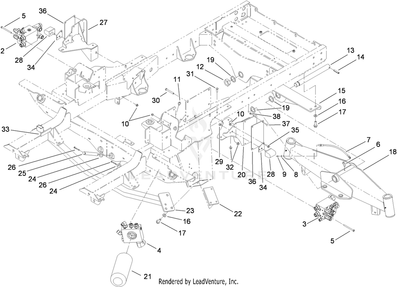 Frame and Rear Axle Assembly