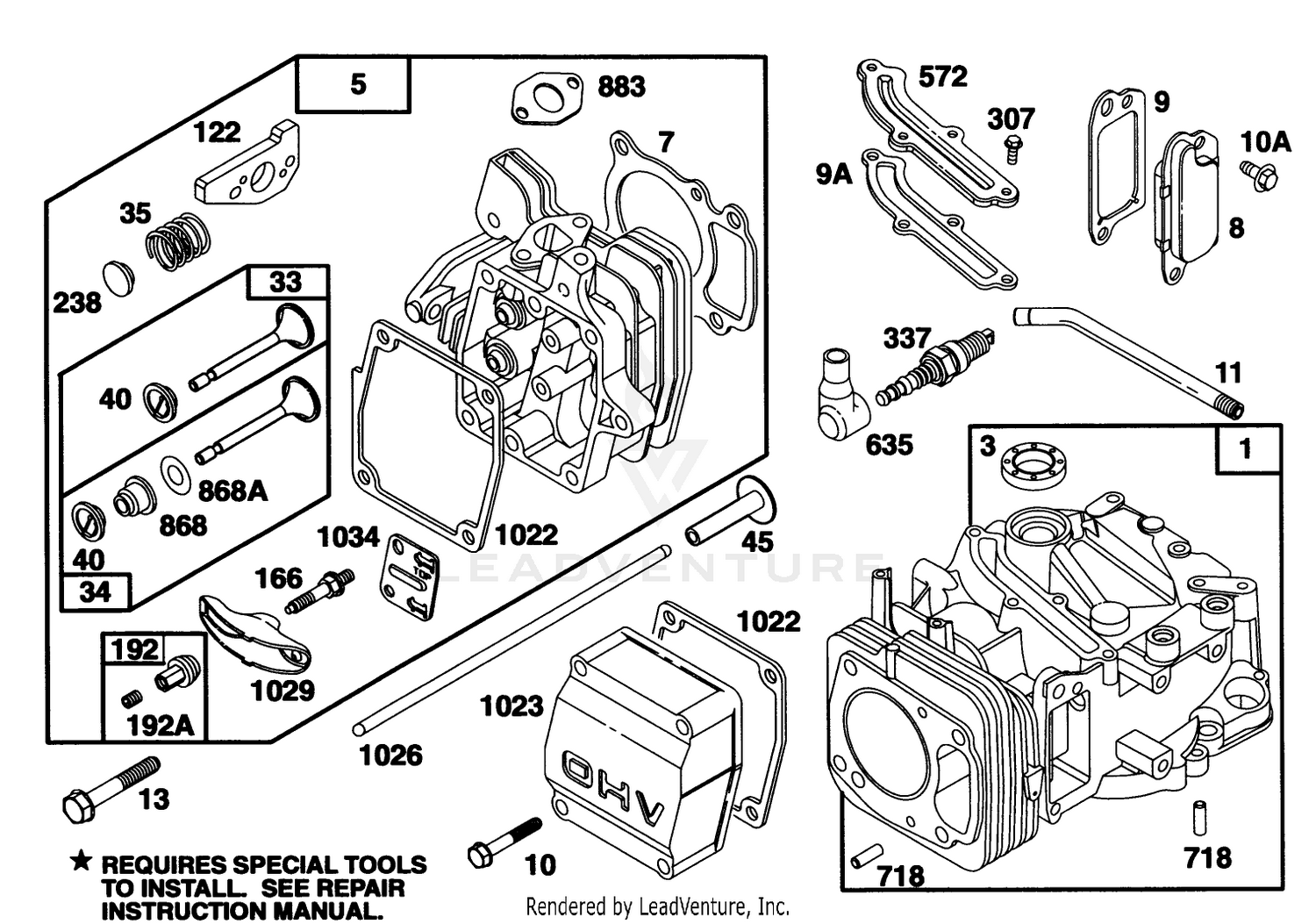Engine Gts 150 (model No. 20465 Only)(model No. 97772-0310-A2)