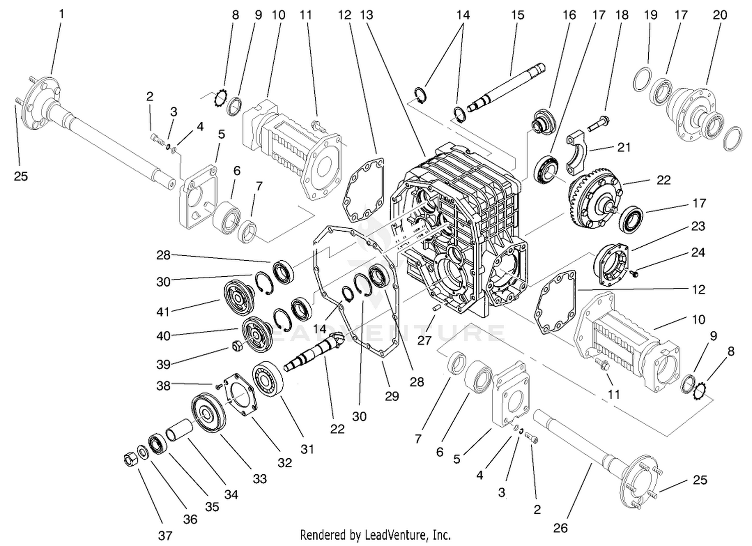 Front Axle Gear Housing Assembly