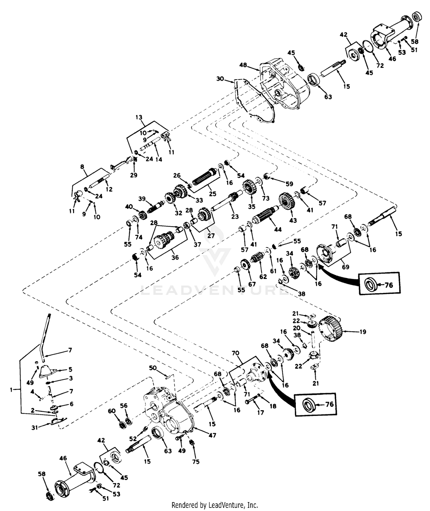 PEERLESS TRANSAXLE ASSEMBLY MODEL NO. 2304-A