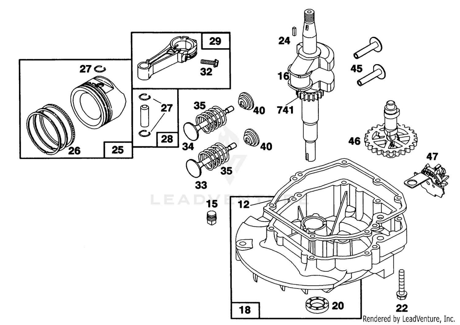 Engine Briggs  Stratton Model 122702-3171-01 2