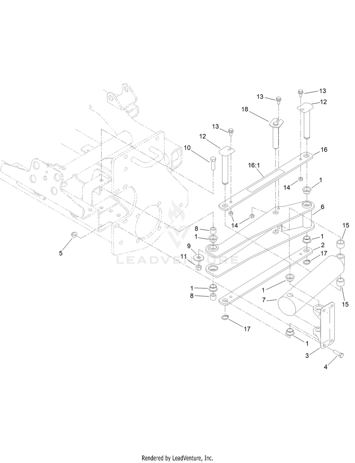 Scissor Frame and Link Assembly