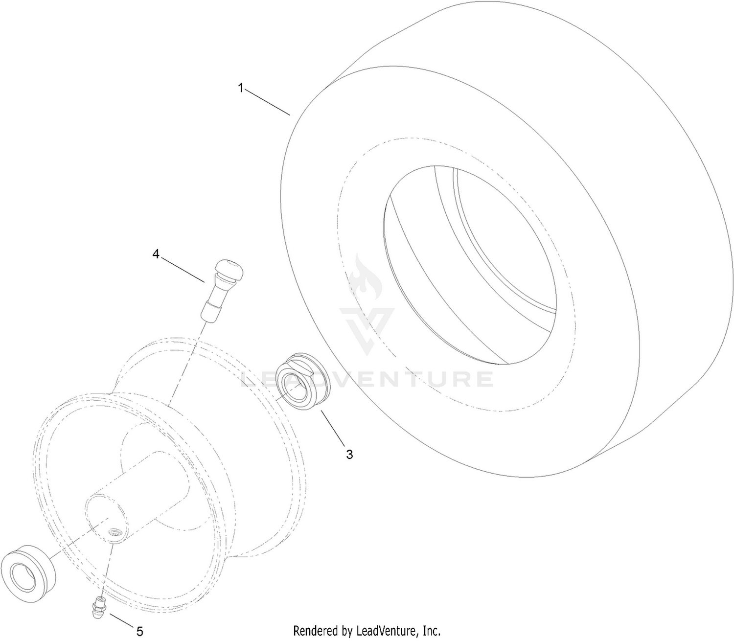 13 Inch Wheel and Tire Assembly No. 119-3473