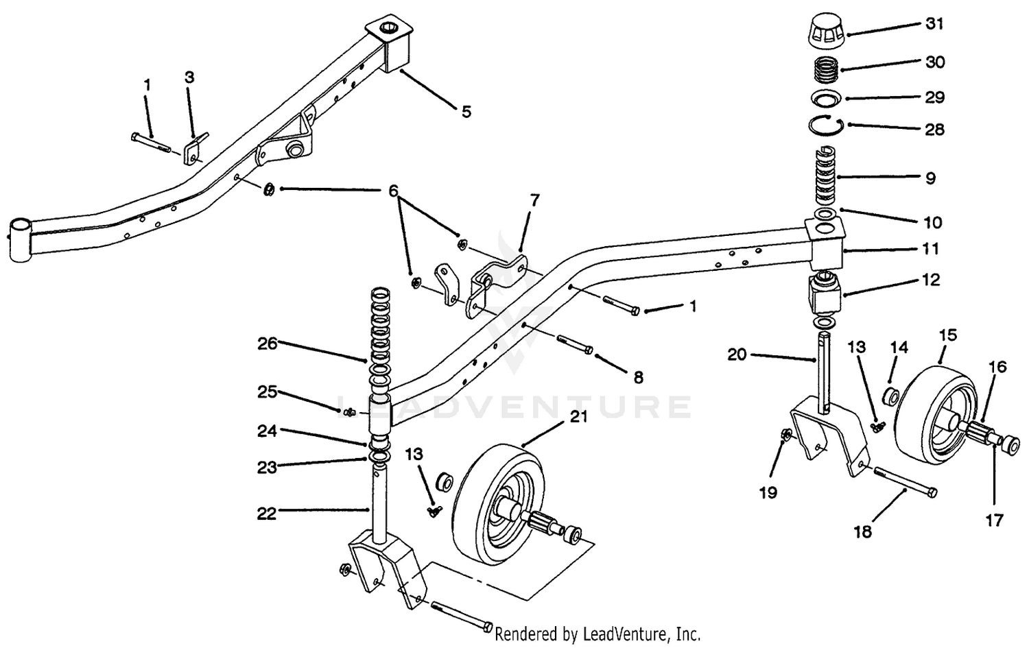 Castor Wheels  Arm Assembly