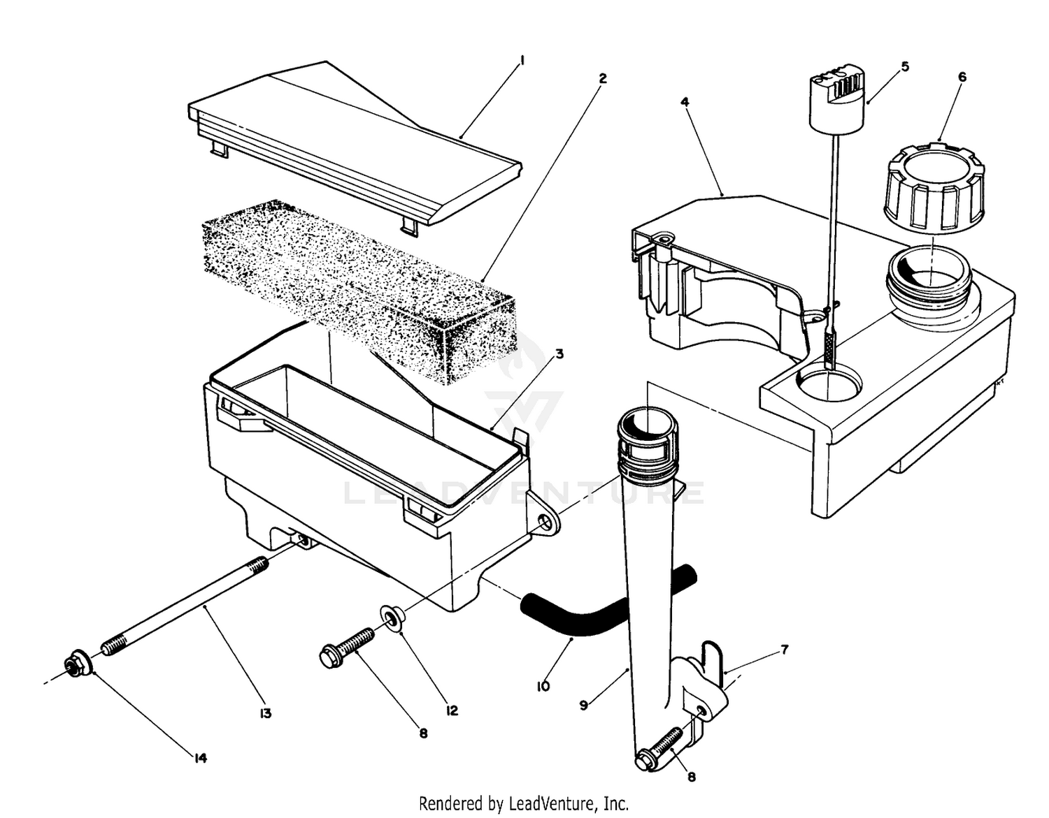 Air Cleaner  Fuel Tank Assembly