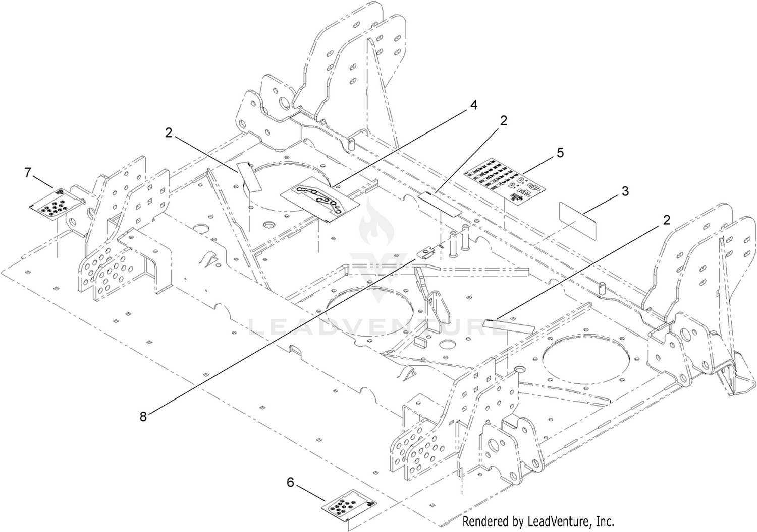 Center Front Deck  Decal Assembly No. 110-5911