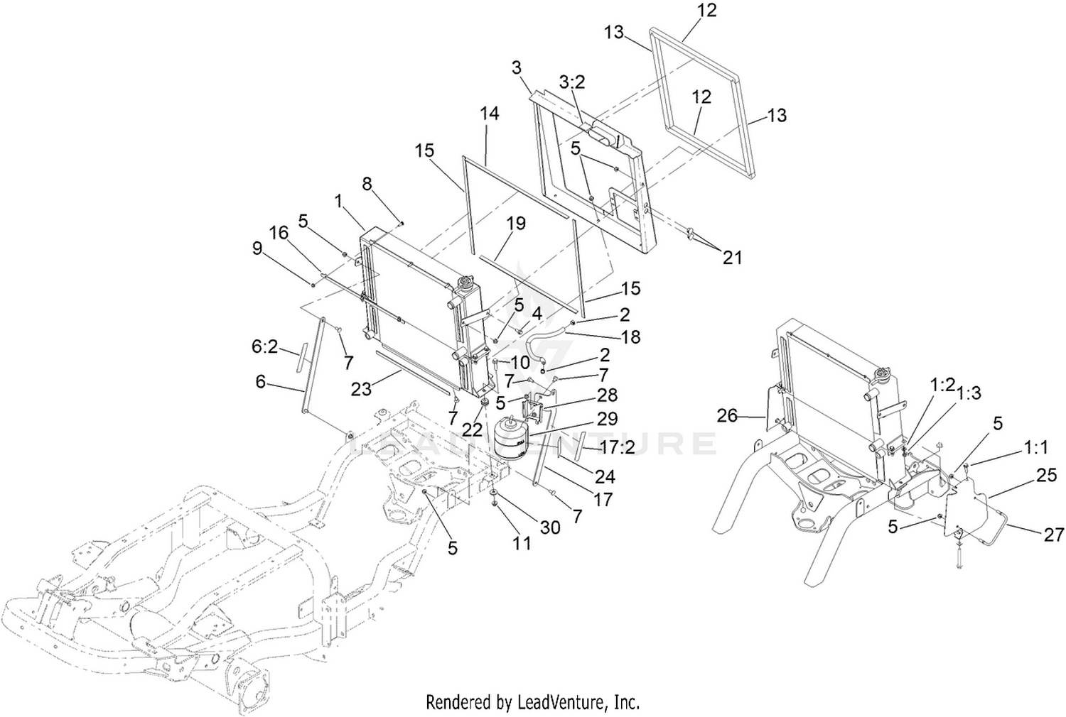 Radiator and Cooler Assembly