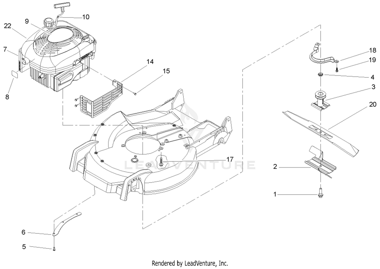 Engine and Blade Assembly