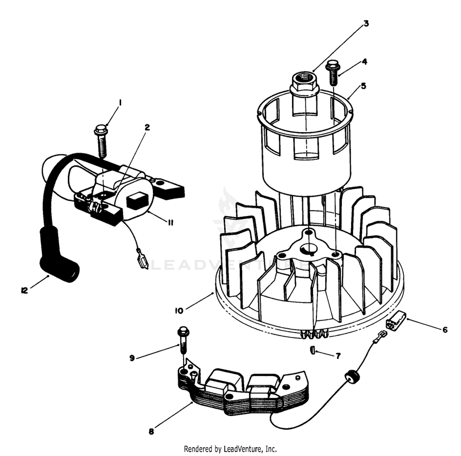 Magneto  Flywheel Assembly (model No. Vmh7)